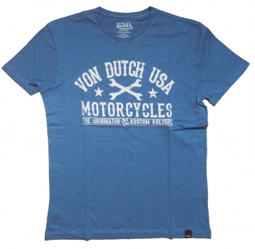 Von Dutch T-Shirt Logo Print Blue
