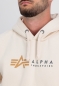 Mobile Preview: Alpha Industries Alpha Label Hoody Jet Stream White