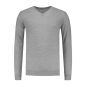 Preview: Dstrezzed V-Neck Fine Merino Md. Grey Melange