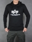 Mobile Preview: Alpha Industries Basic Hooded Heavy LS Black