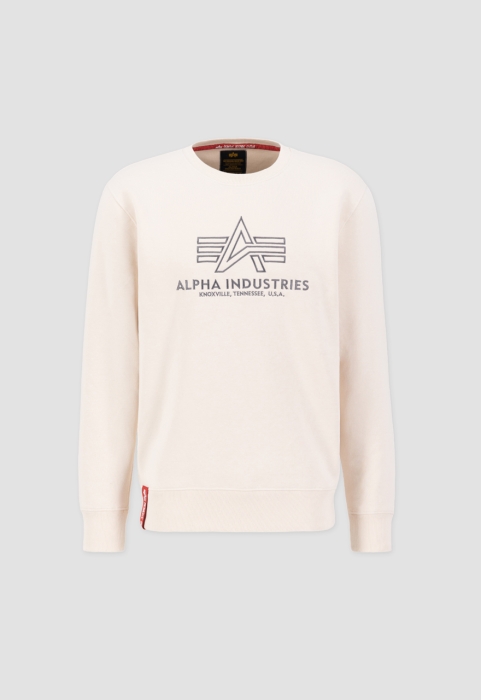 Alpha Industries Basic Sweater Embroidery Jet Stream White