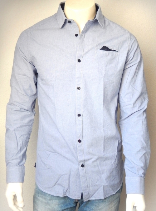 Dstrezzed Shirt Chambray Blue/White