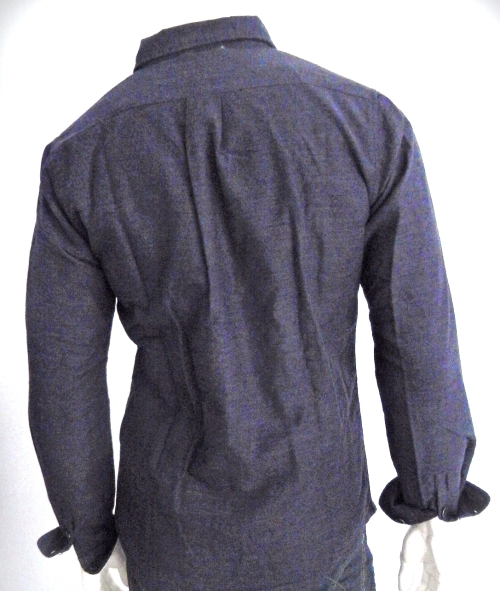 Dstrezzed Overshirt 2-Tone Heavy Flannel Dark Navy