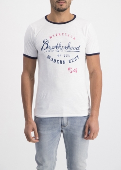 Dstrezzed T-Shirt Brotherhood Graphic White