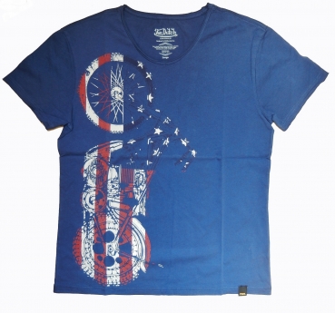 Von Dutch T-Shirt "US Flag" Raw Blue