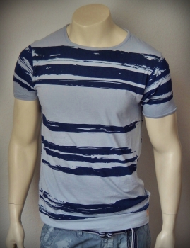 Dstrezzed T-Shirt Painted Stripe Steel Blue