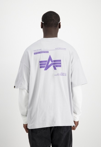 Alpha Industries Logo BP T Pastel grey