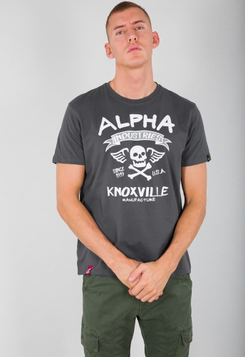 Alpha Industries Skull T Greyblack