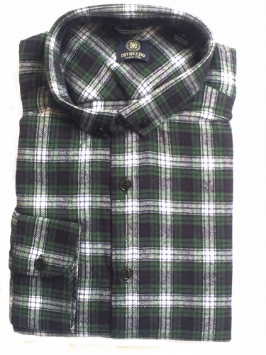 Dstrezzed Shirt Small BD Flannel Check Dk. Green