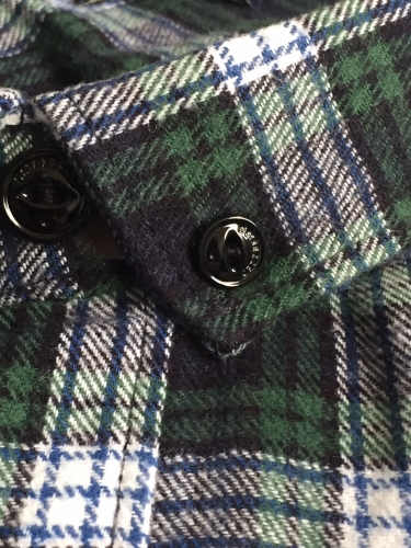 Dstrezzed Shirt Small BD Flannel Check Dk. Green