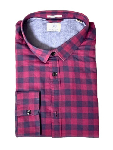 Dstrezzed Shirt Small Collar Tonal Block Check