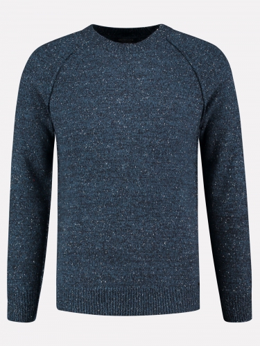 Dstrezzed Strickpullover Crew Naps Melange Dark Navy