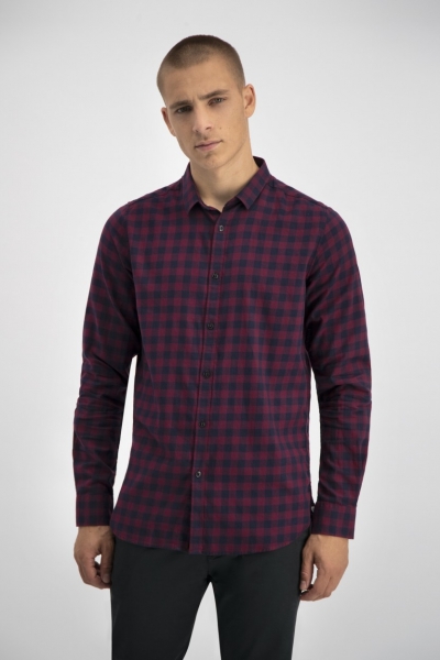 Dstrezzed Shirt Small Collar Tonal Block Check