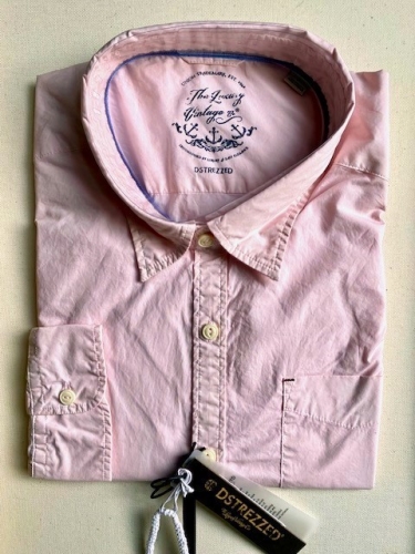 Dstrezzed Shirt Poplin Cold Pigment Lt. Pink