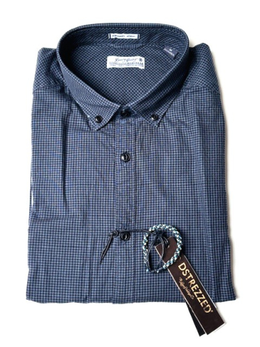 Dstrezzed Shirt Gingham Check Midnight Blue / Black