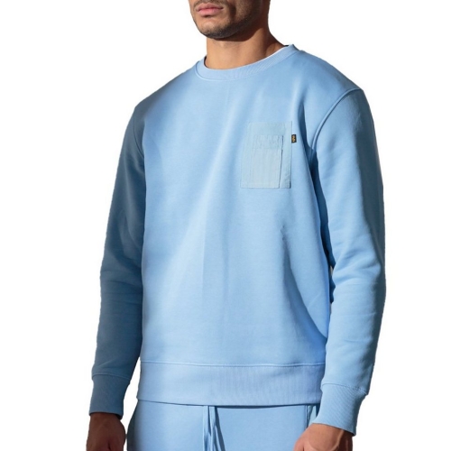 Alpha Industries Nylon Pocket Sweater Light Blue