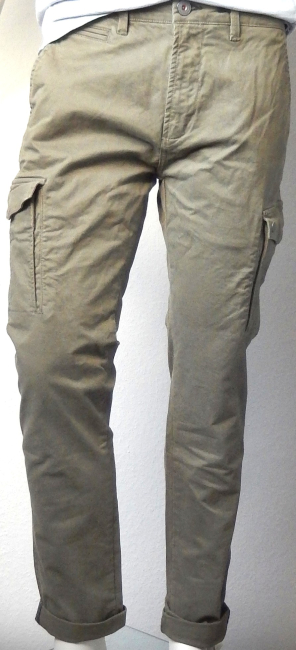 Dstrezzed Cargo Slim Pants Stretch Twill Army Green